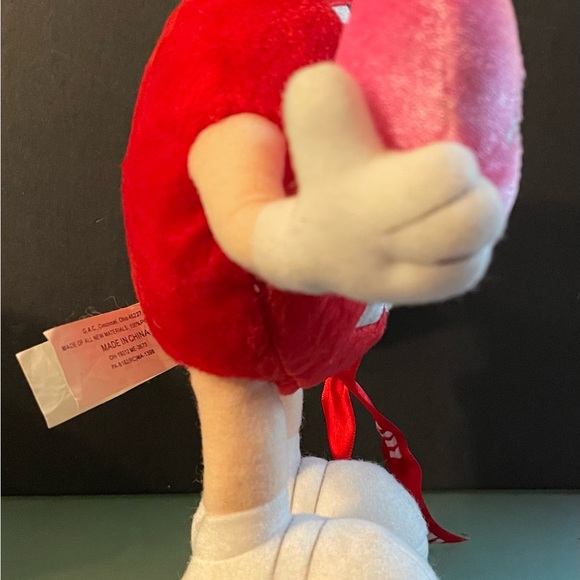 NWT Vintage M&Ms Red M&M Valentine's Day  7" Plush LOVE ME Pink Heart poseable - Picture 8 of 10